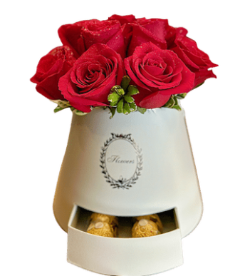 Caja 15 rosas 034