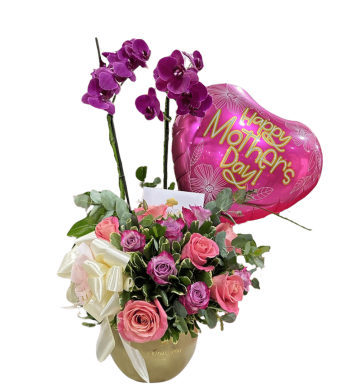 Rosas entre orquideas