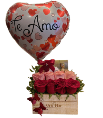 Caja 8 rosas mixtaa 054