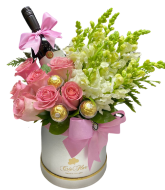 Caja mixta rosas vino