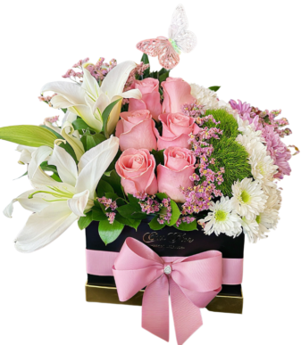 Caja mix rosas y flores