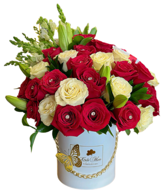 Caja 36 rosas importadas